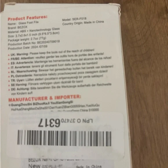 Glass Foot File with Case - Picture 2 of 2